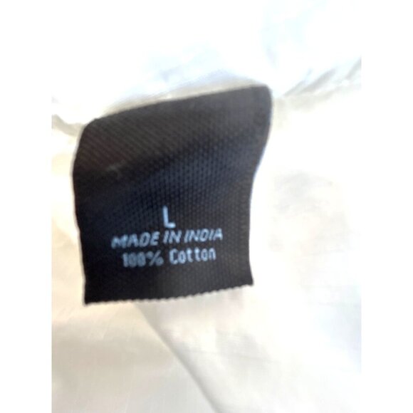 Marc Anthony Womens Top Button-Up Long Sleeves Roll-Up Cuff  White Textured Smal - Picture 7 of 9